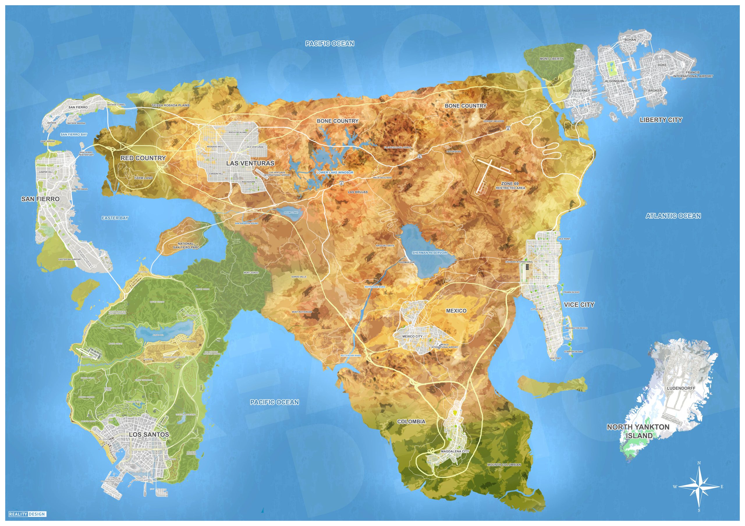 Географическая карта в игре