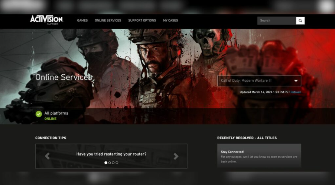 Как определить статус сервера в Modern Warfare 3 и Warzone на всех платформахn — изображение 1