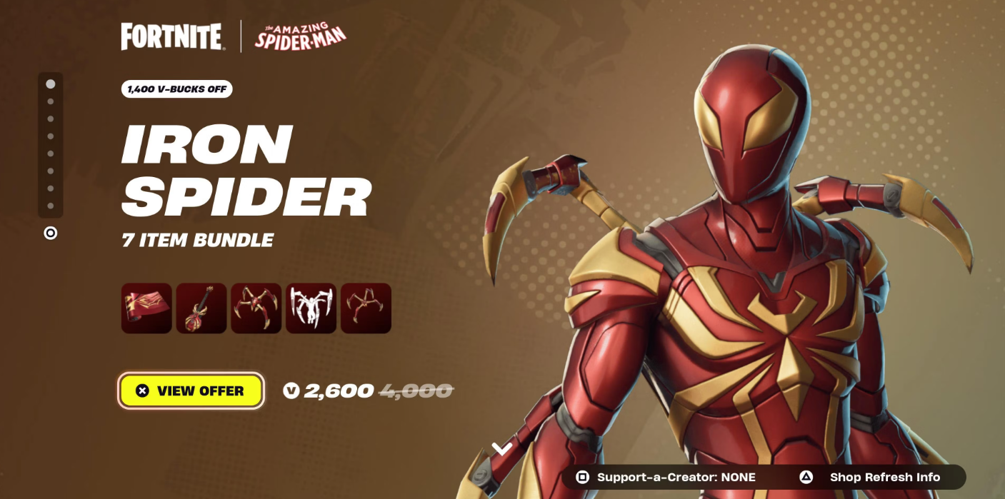 Странная ошибка называет новый костюм Человека-паука в Fortnite забавным именем — изображение 2