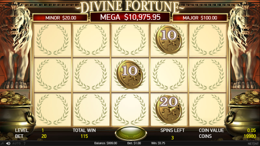 Джекпот в Divine Fortune