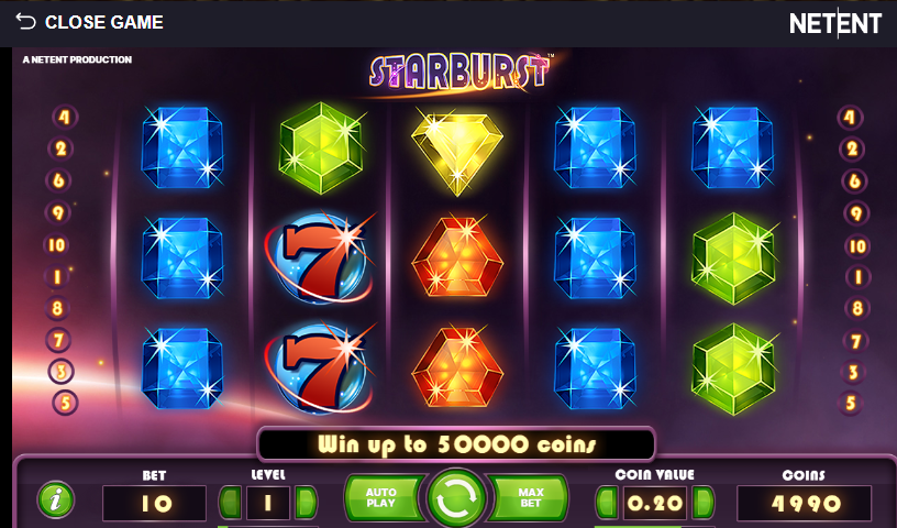 Обзор игрового автомата Starburst
