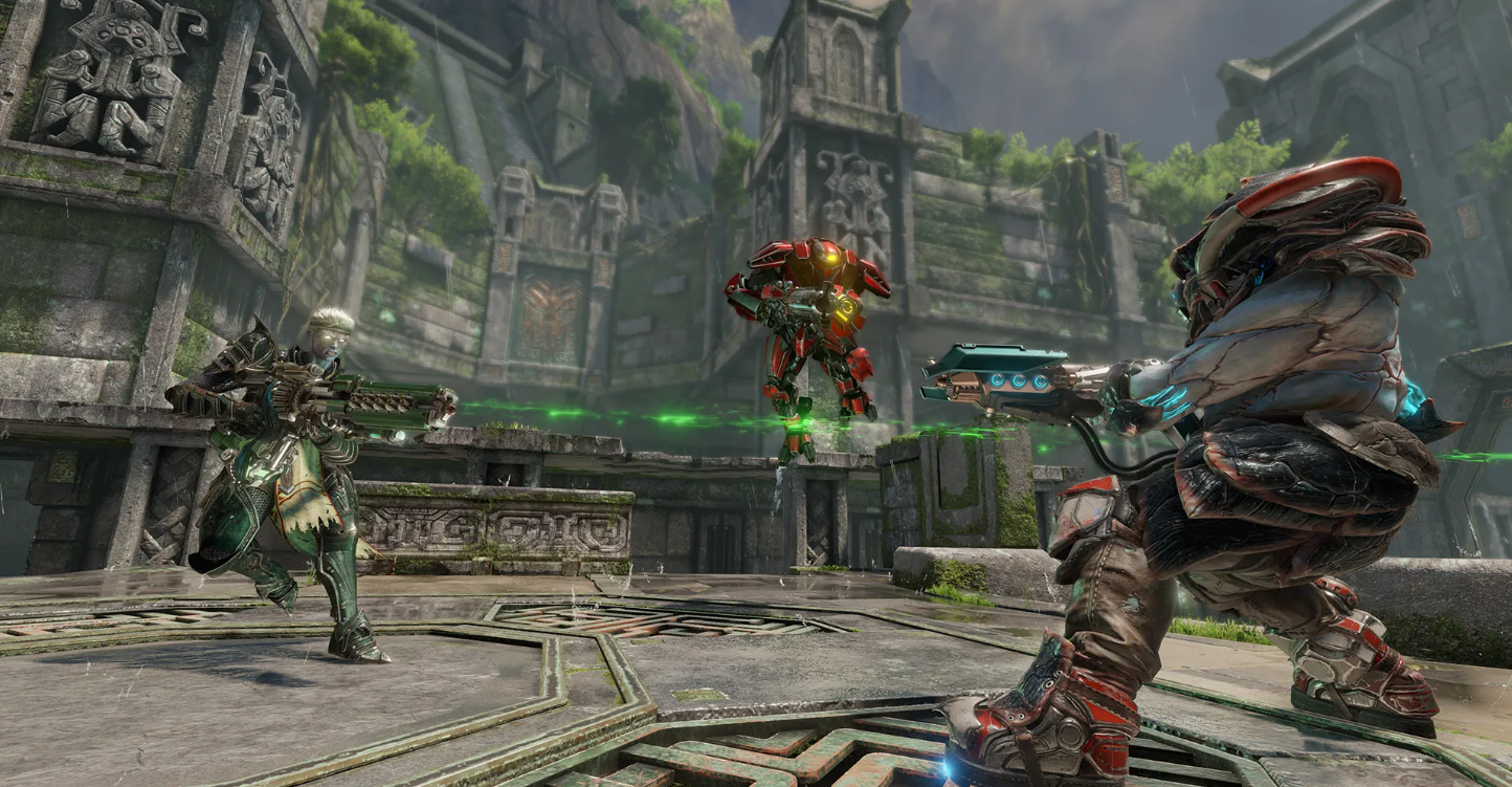 Quake Champions перестрелка персонажей