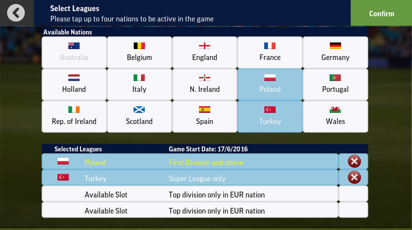 Football Manager 2017 страны