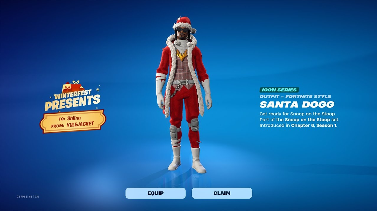 Santa Snoop Dog fortnite