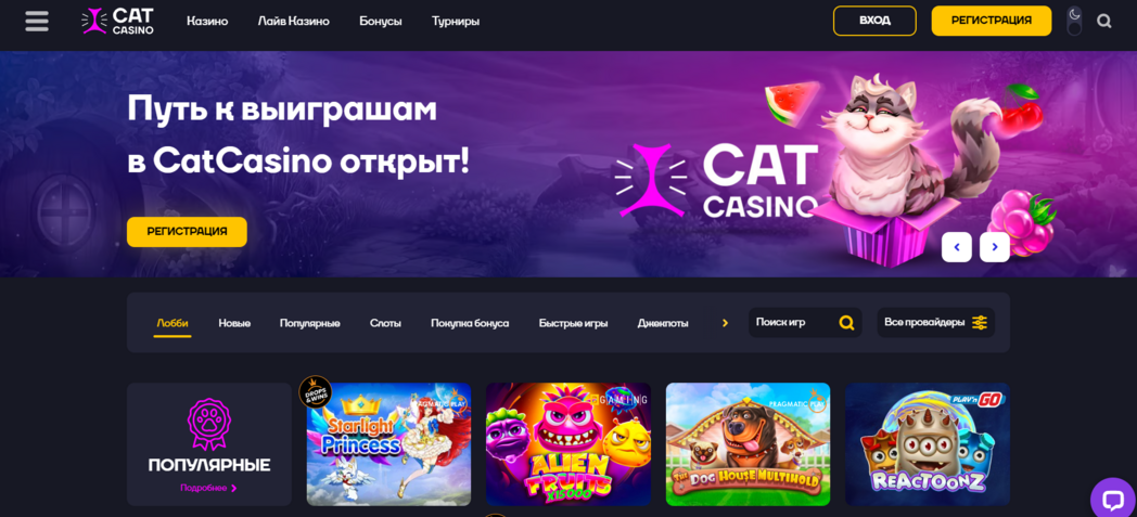 Cat Casino официальный сайт