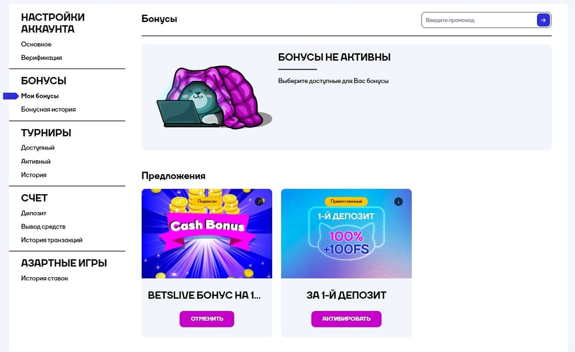 Промокоды Кэт казино 2025