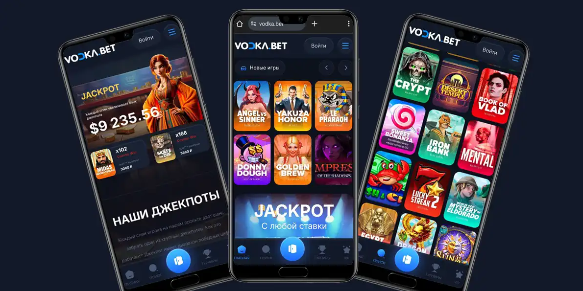 Vodka Casino смартфон