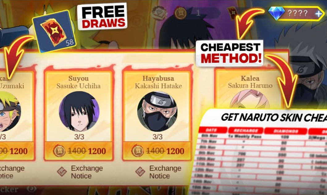 MLBB Наруто событие 2026: скины Минато и Итачи, гача, бесплатные награды и как не слить алмазы — изображение 2