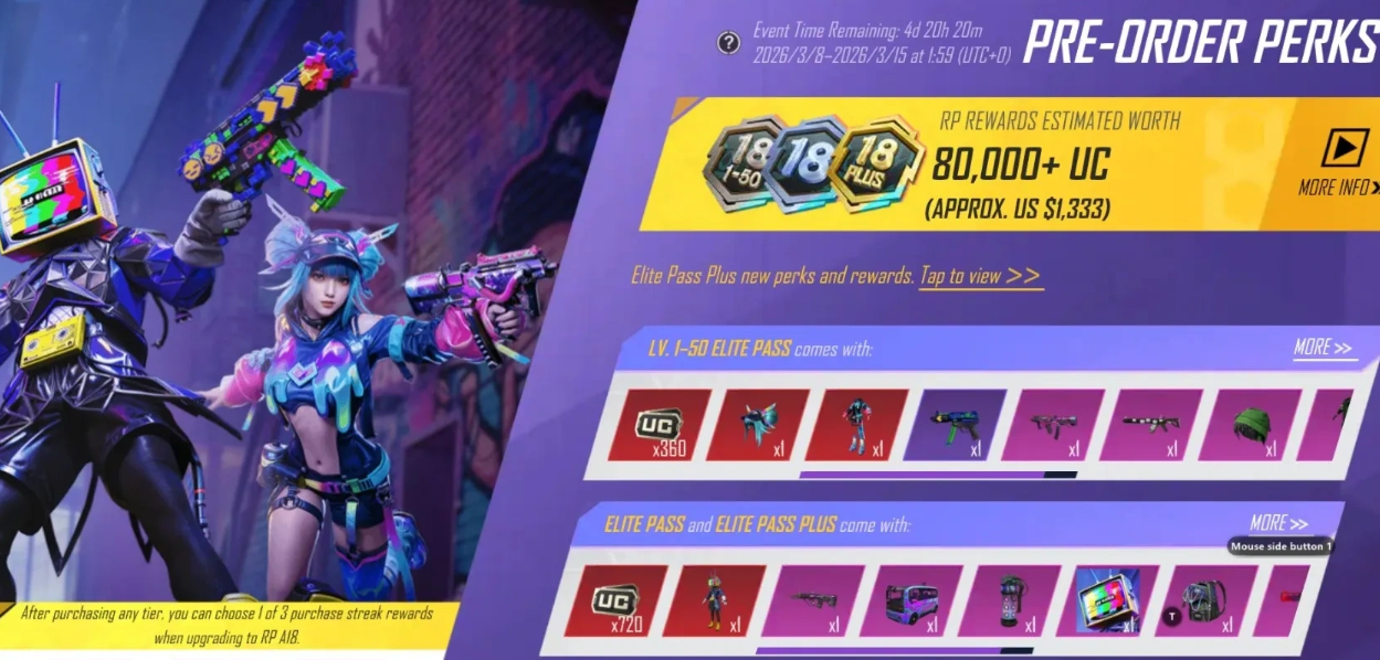 PUBG Mobile Royale Pass A18 rewards