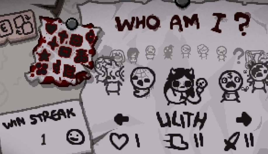 Экран отметок завершения игры Isaac