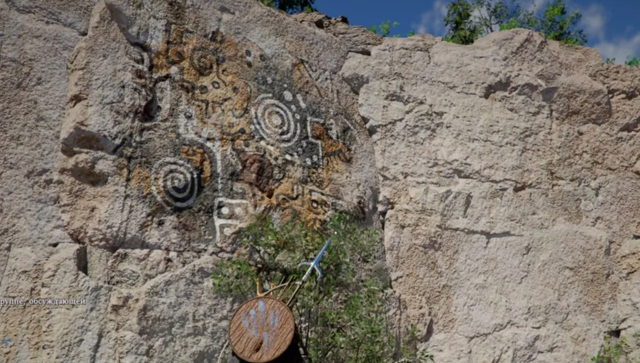 Резьба по скальной стене