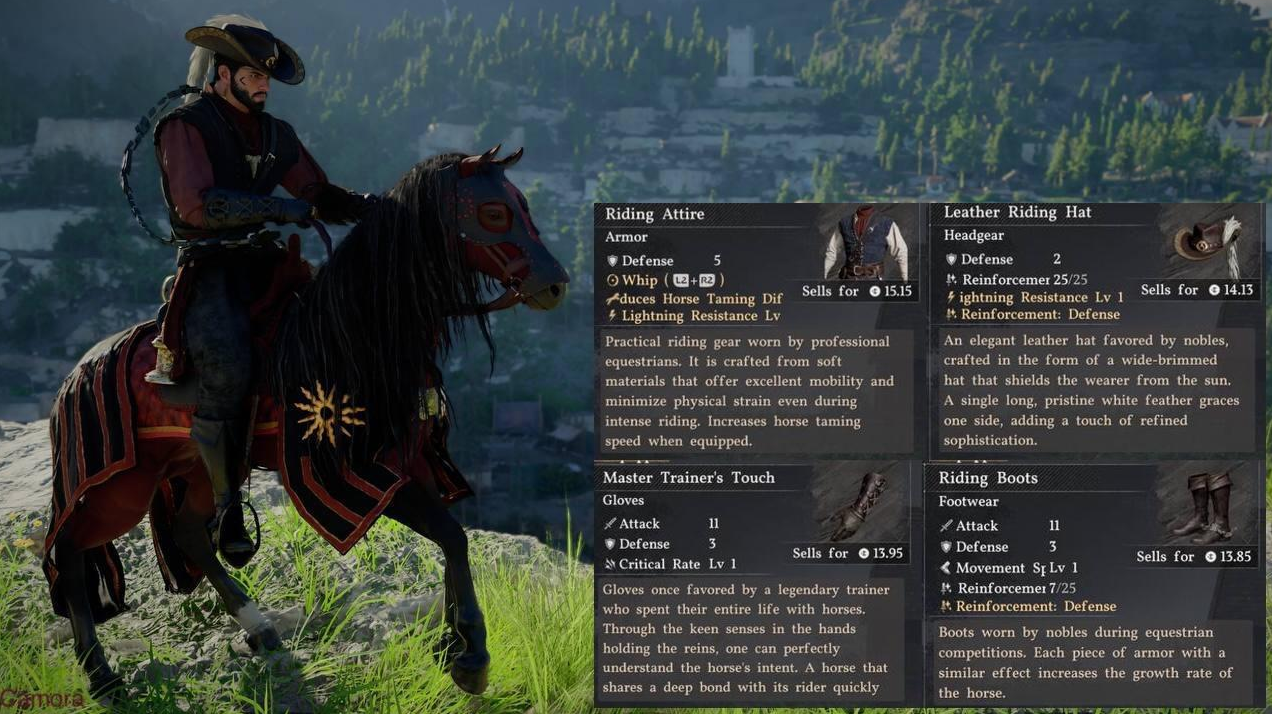 Бонус к скорости от сапог для верховой езды