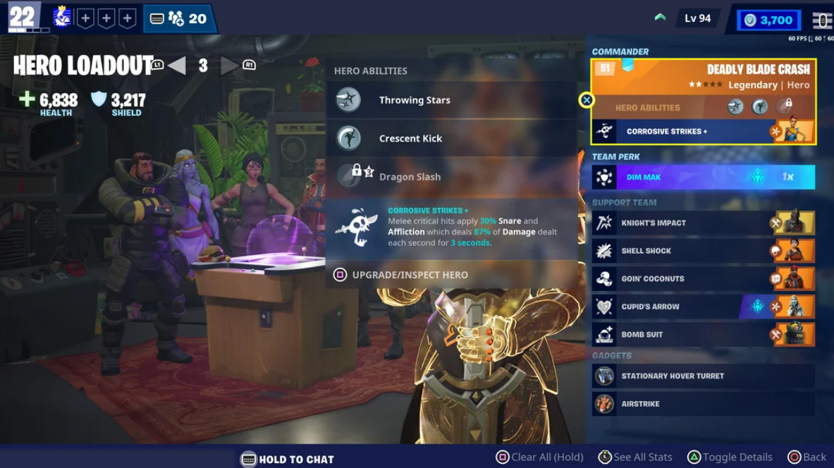 Билд героев Fortnite команда