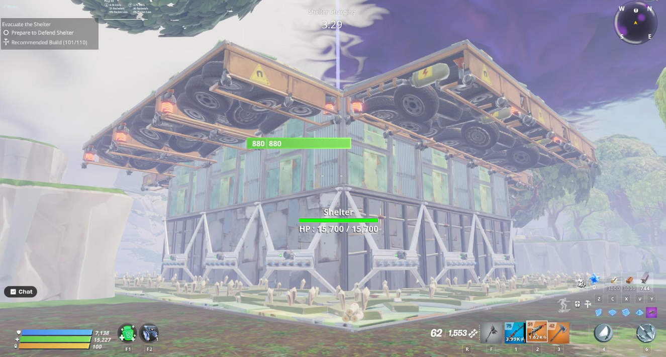 Ловушки и оборонительная постройка в Fortnite