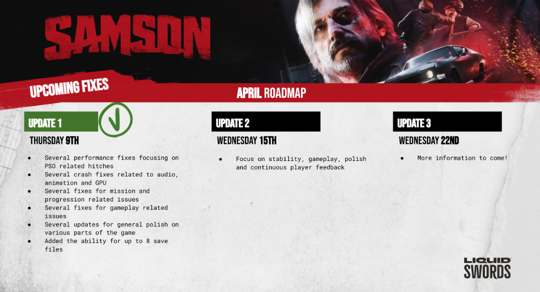 Samson: апрельское расписание Liquid Swords – три патча для спасения рейтинга в Steam — изображение 2