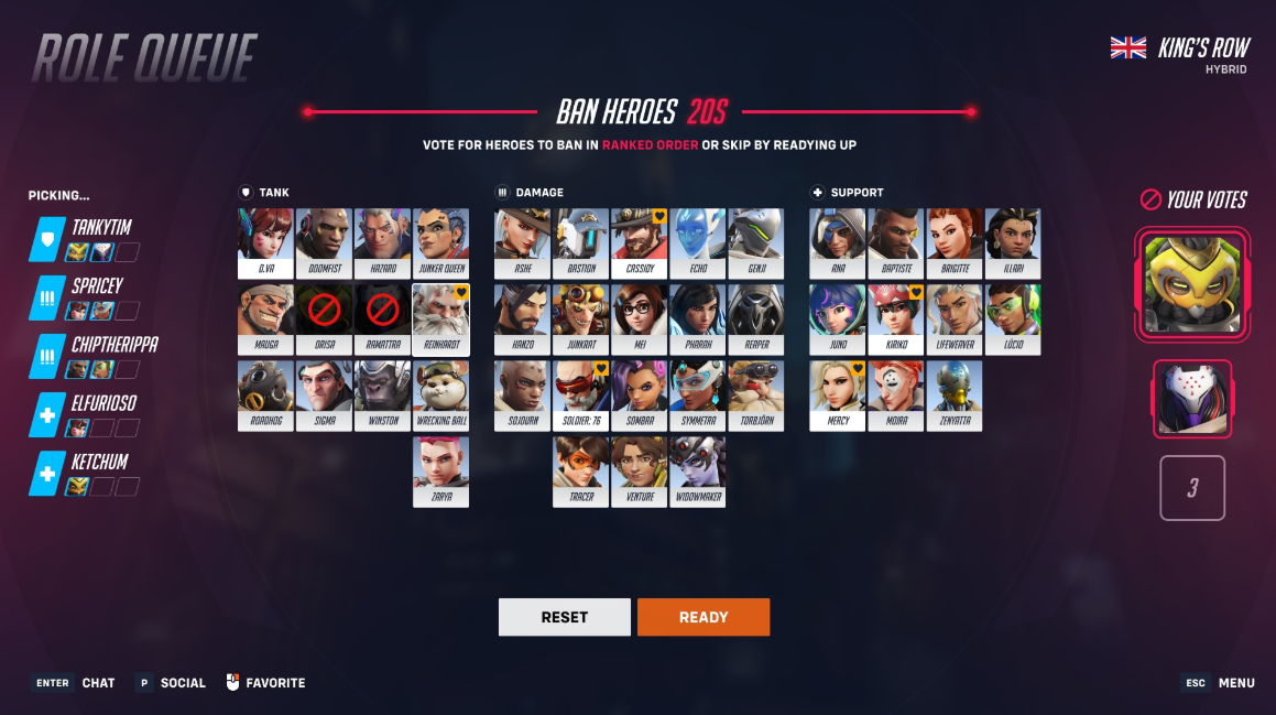Реформа банов в Overwatch 2: новый лобби-слот и прозрачное голосование — изображение 1