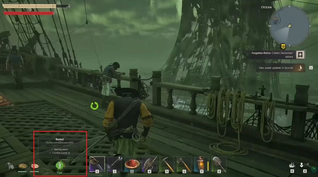 Украшения на палубе корабля