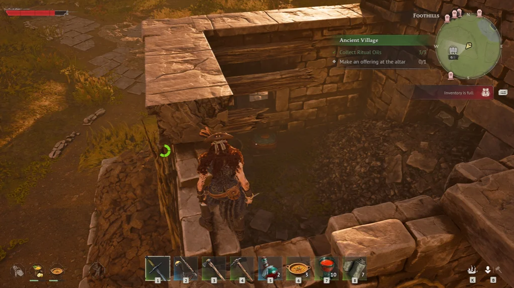 Скрытый сундук на крыше руин