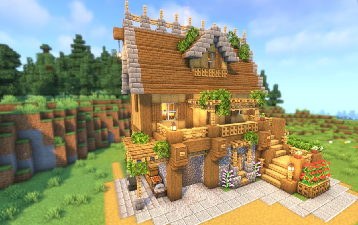 Дом на чердаке в Minecraft